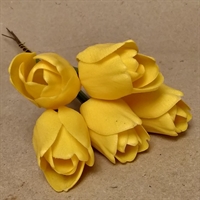 gule tulipaner på ståltråd gamle plastik blomster kunstig blomst genbrug